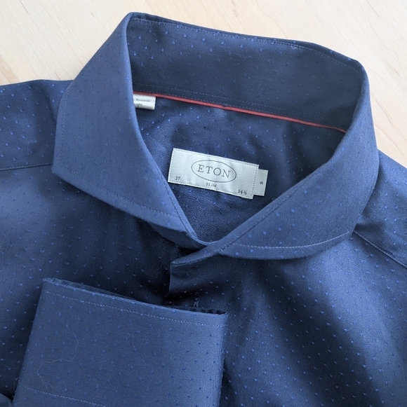 🇸🇪ETON Men's Navy Blue Shirt - Picture 4 of 13